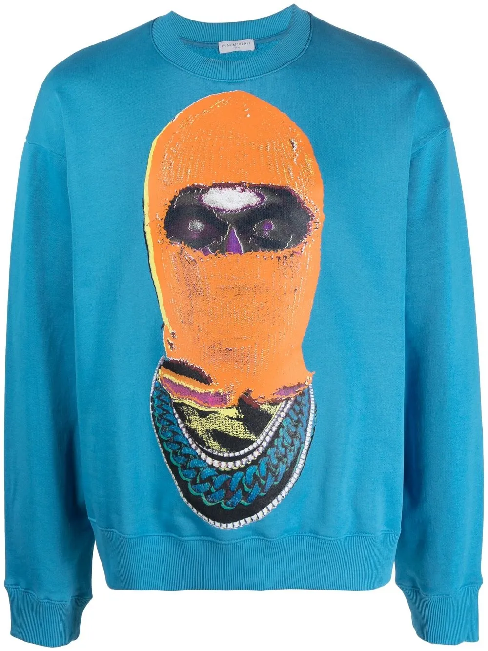 Ih Nom Uh Nit graphic-print cotton sweatshirt | Blue | Image 1
