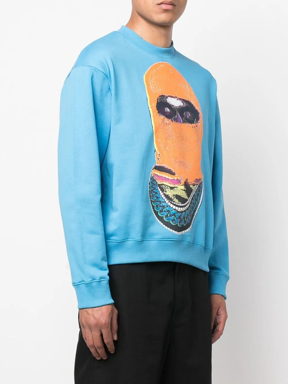 Ih Nom Uh Nit Sweater met grafische print Blauw