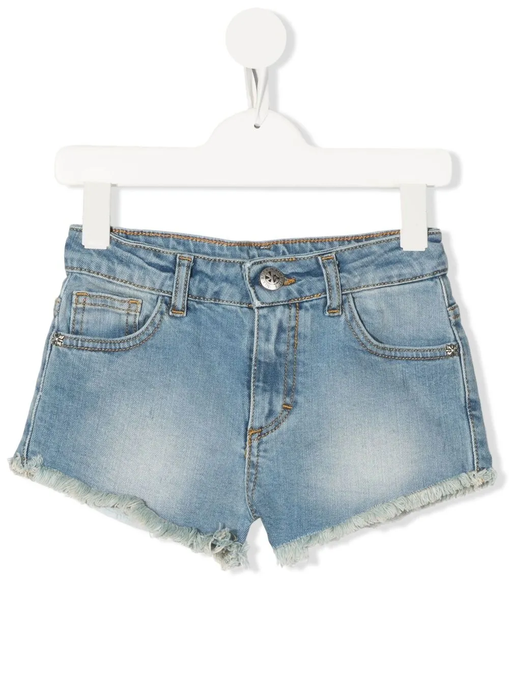 

John Richmond Junior frayed denim shorts - White