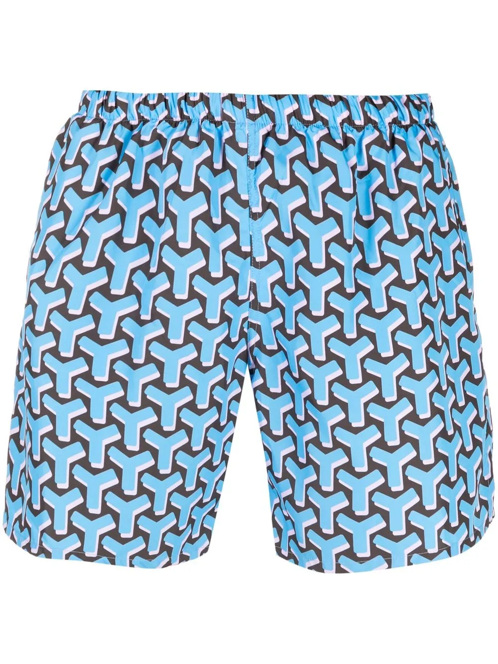 

yes i am shorts de playa con estampado geométrico - Azul