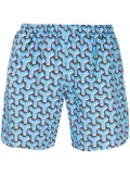 yes i am geometric-print swim shorts - Blue