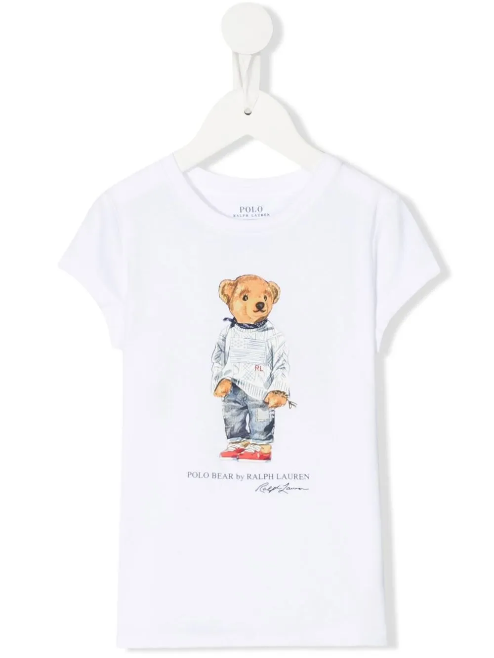 

Ralph Lauren Kids playera con motivo Bear - Blanco