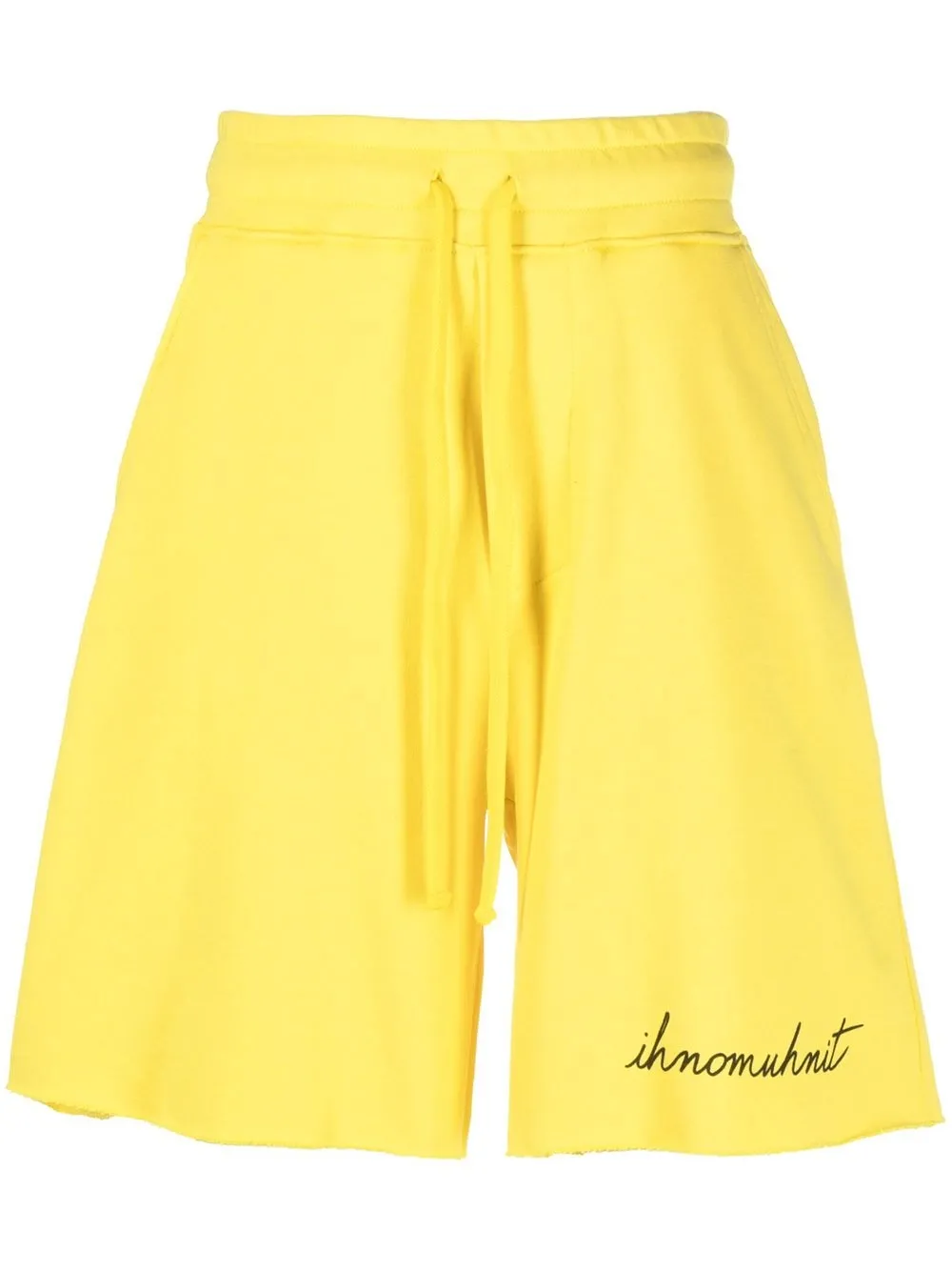 

Ih Nom Uh Nit logo-print cotton track shorts - Yellow