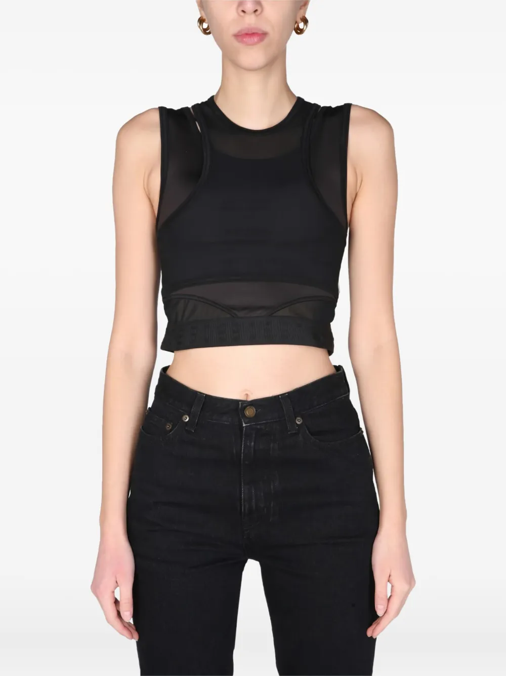 MCQ top con cuello redondo | negro | Image 1