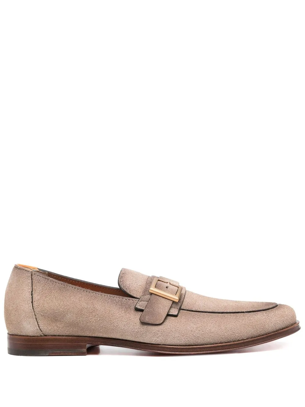 

Santoni buckled suede loafers - Neutrals