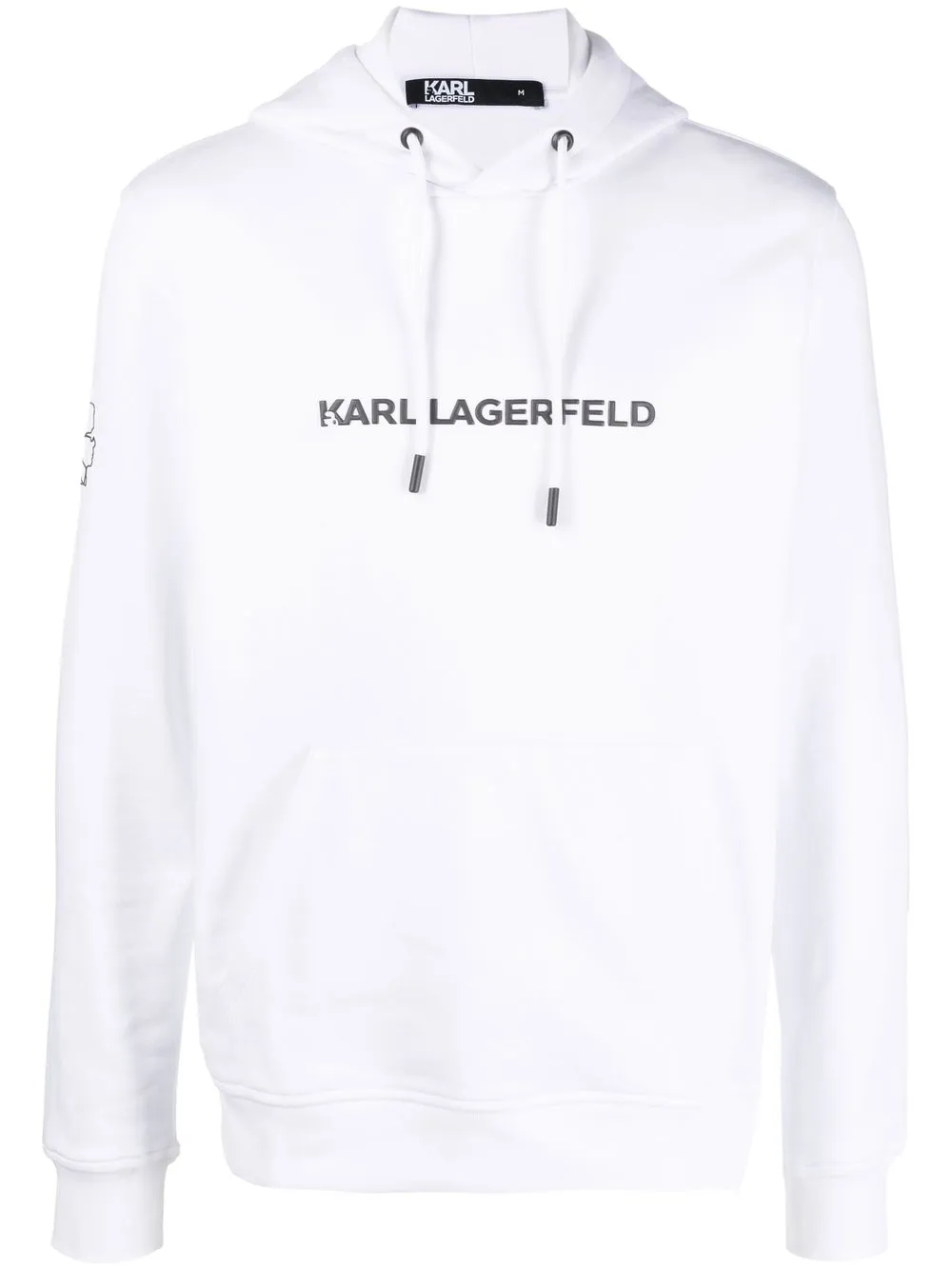 

Karl Lagerfeld hoodie con logo estampado - Blanco