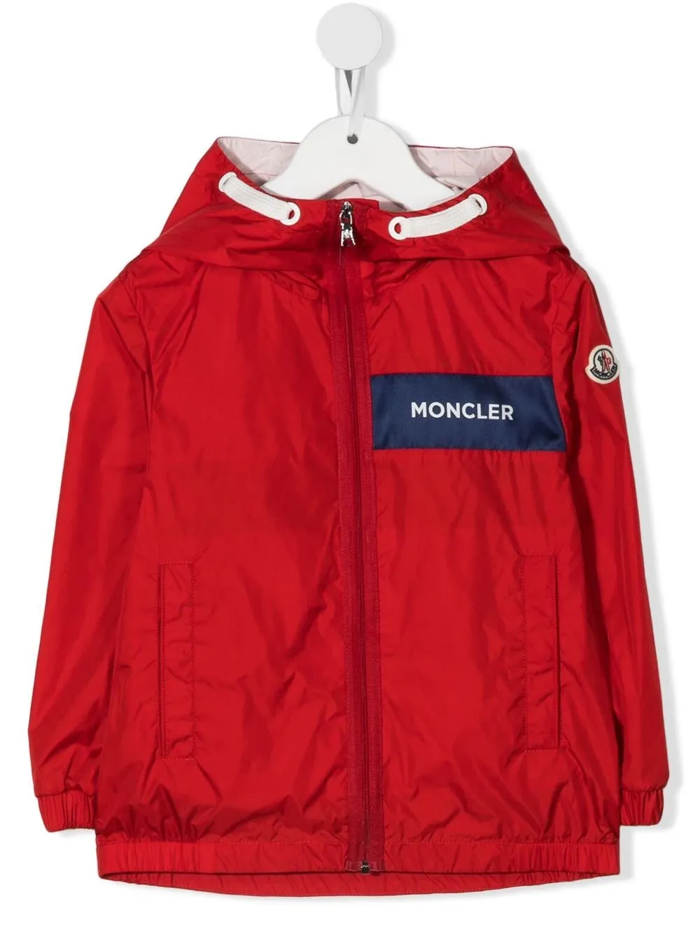 

Moncler Enfant chamarra con parche del logo - Rojo