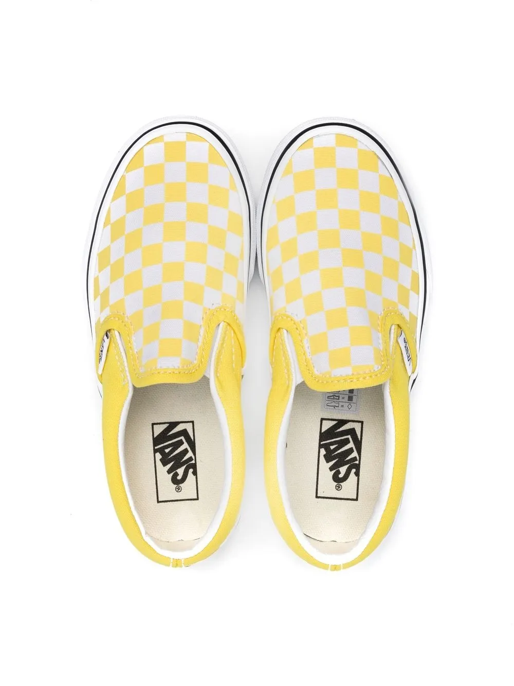 Vans Kids checkerboard slip-on sneakers Yellow