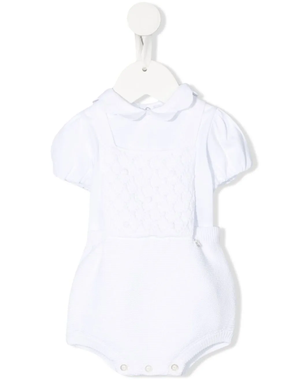 

Emporio Armani Kids romper bordado manga corta - Blanco