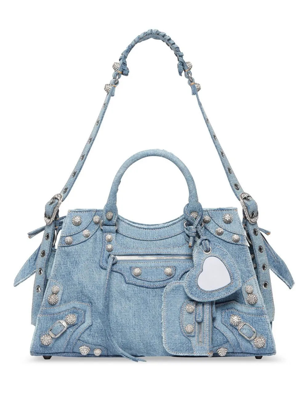 Balenciaga Neo Cagole City Shoulder Bag In Blue