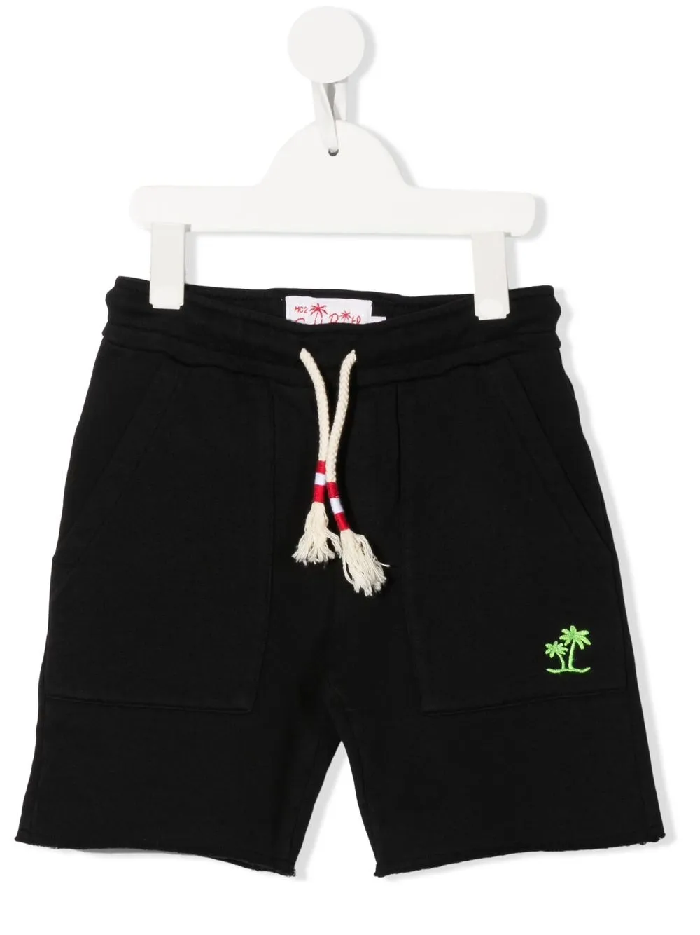 

MC2 Saint Barth Kids shorts con parche del logo - Negro