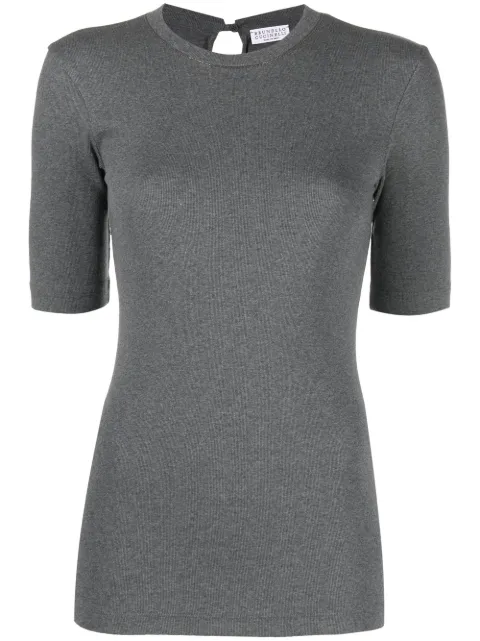 Brunello Cucinelli short-sleeve knitted top