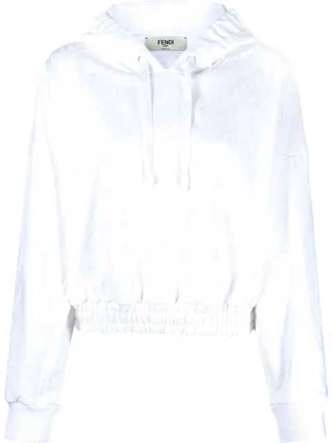 FENDI logo-print cotton hoodie
