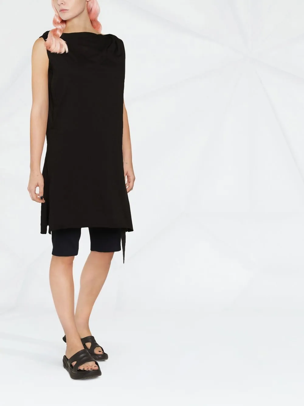 Rick Owens DRKSHDW Gedrapeerde tuniek - Zwart
