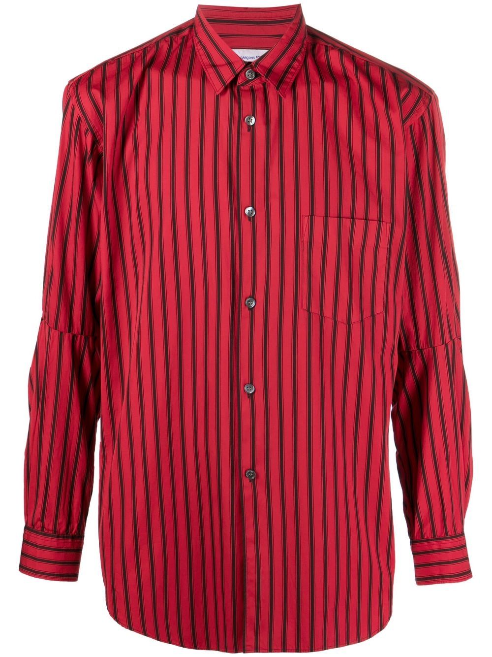 

Comme Des Garçons Shirt camisa con rayas estampadas - Rojo