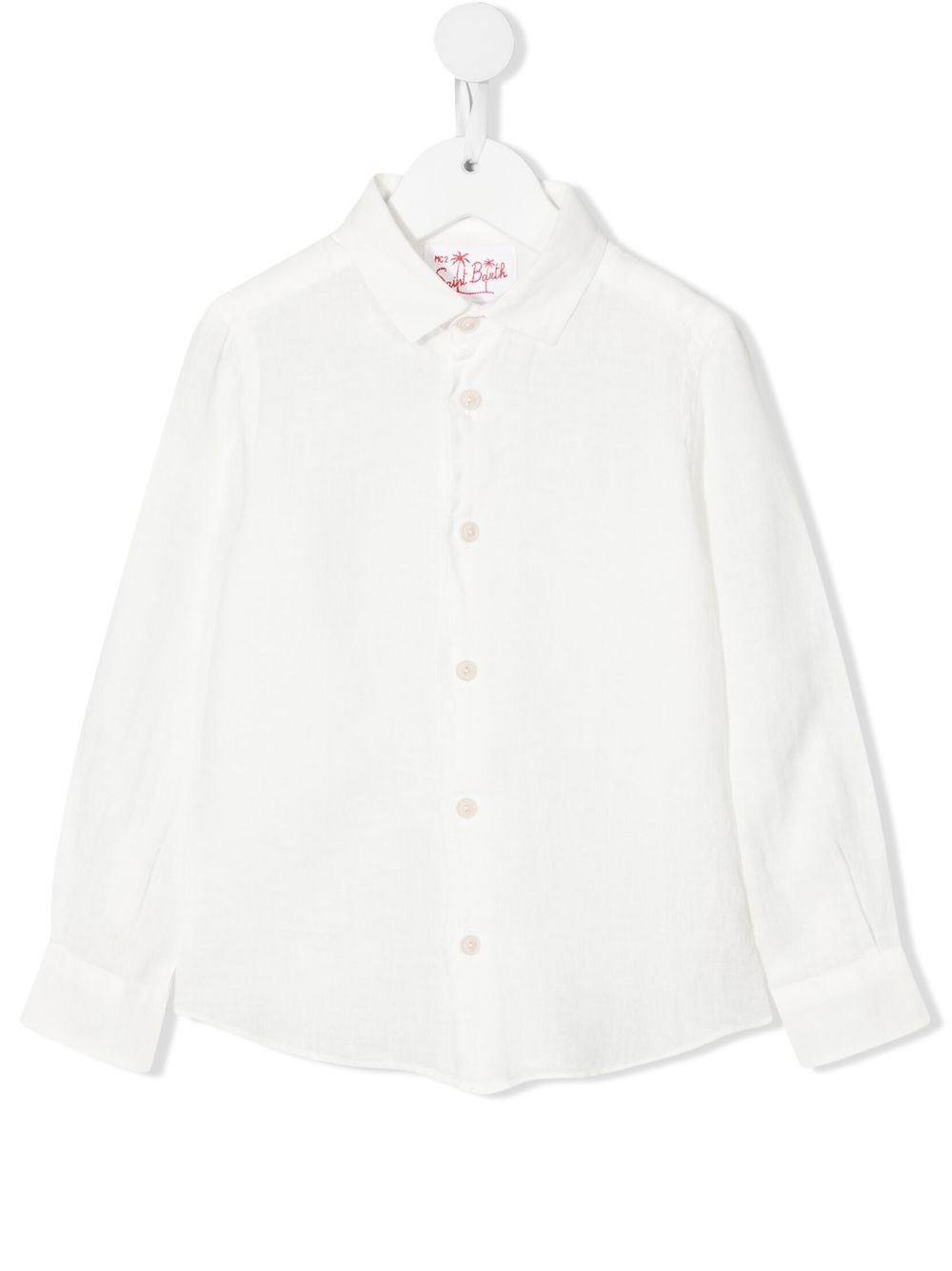 MC2 Saint Barth Kids button-down linen shirt - White