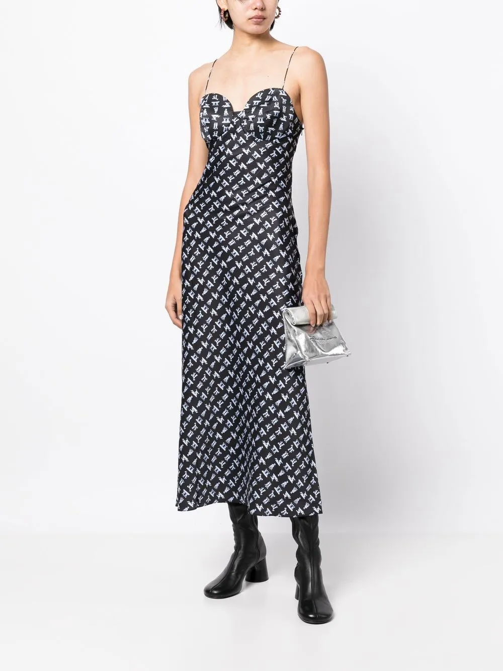 Natasha Zinko Onderjurk met konijnprint - Zwart