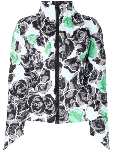Natasha Zinko chamarra capitonada con estampado floral