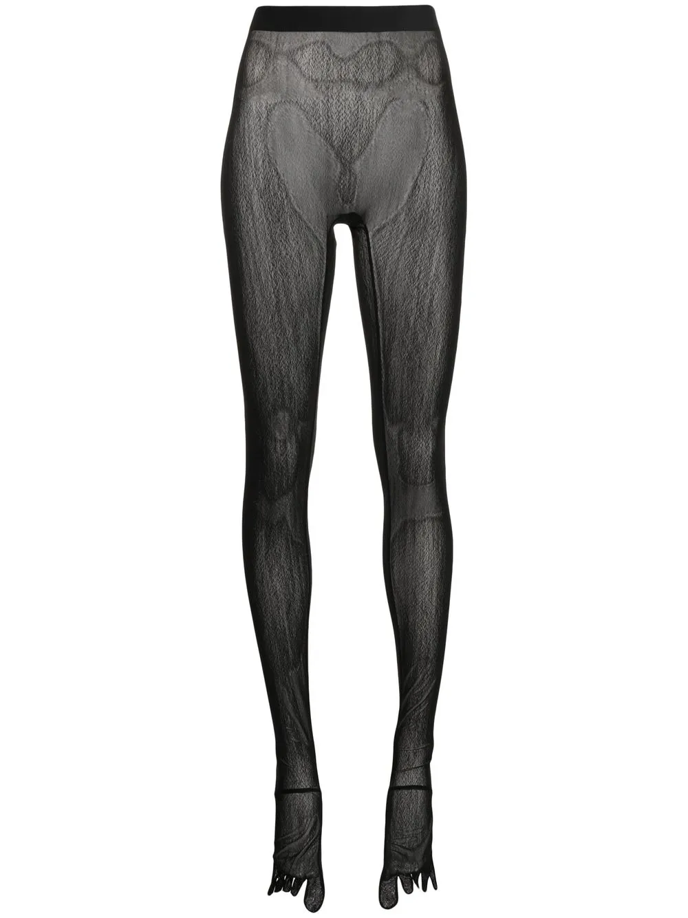 

Natasha Zinko seam-detail mesh leggings - Black