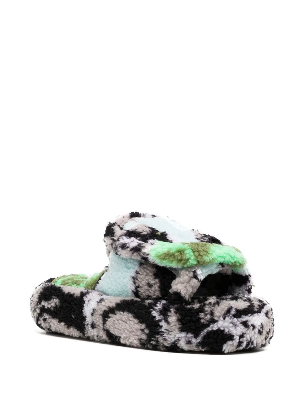 Natasha Zinko Slippers met camouflageprint - Grijs