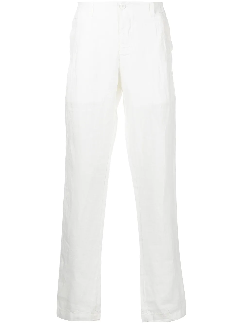 

Transit straight-leg linen trousers - White