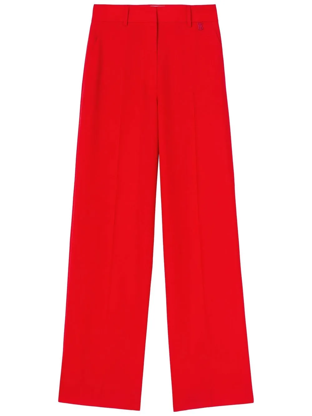

Burberry pantalones anchos con motivo de monograma - Rojo