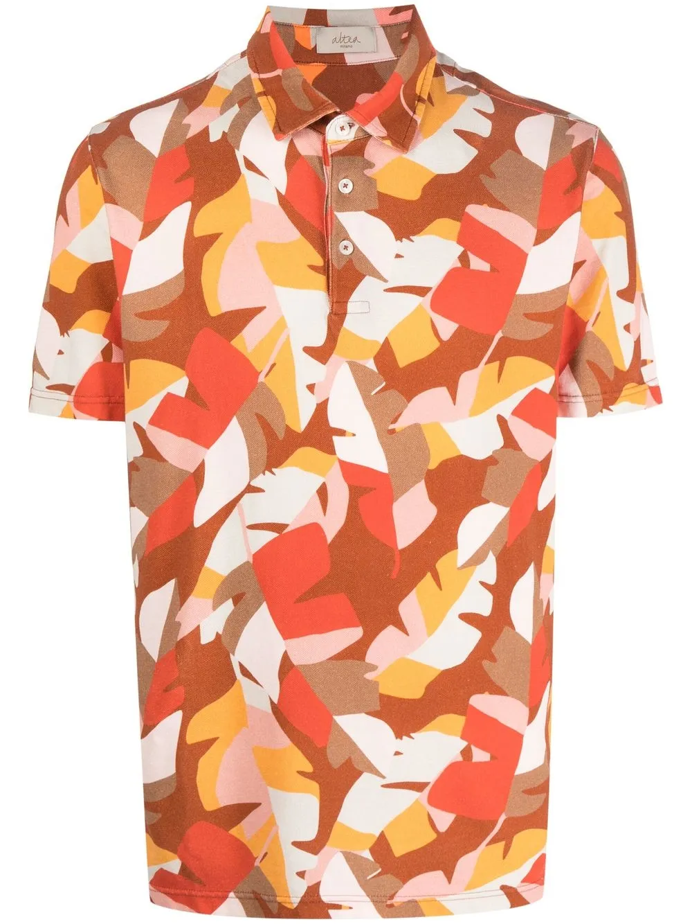 

Altea palm leaf print polo shirt - Orange