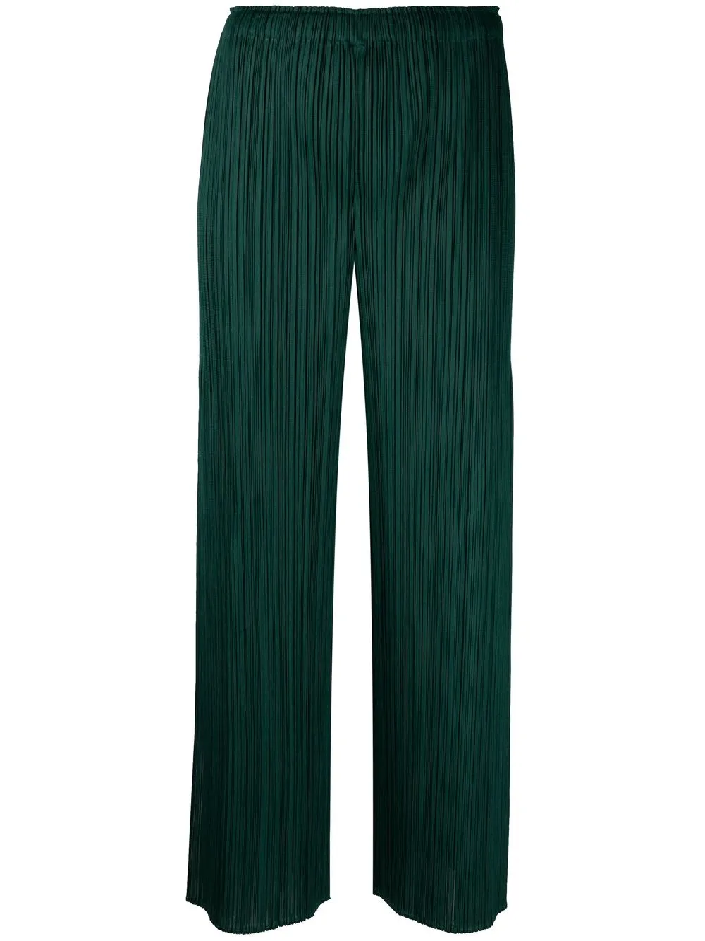 

Pleats Please Issey Miyake plissé slip-on culottes - Green
