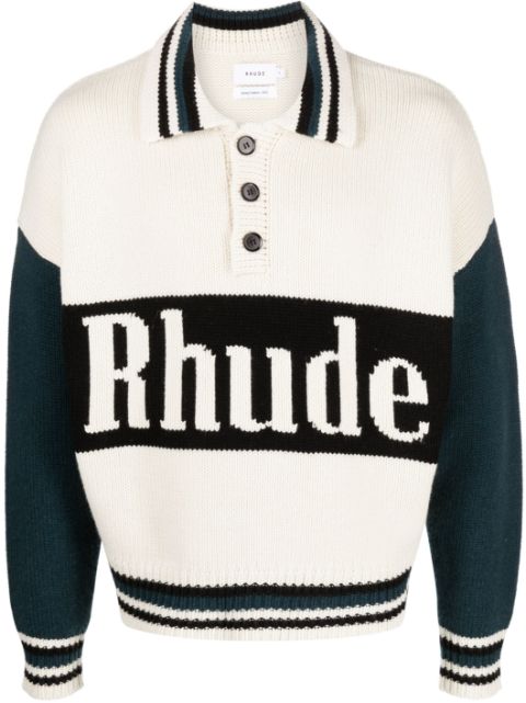 Rhude intarsia-knit logo jumper