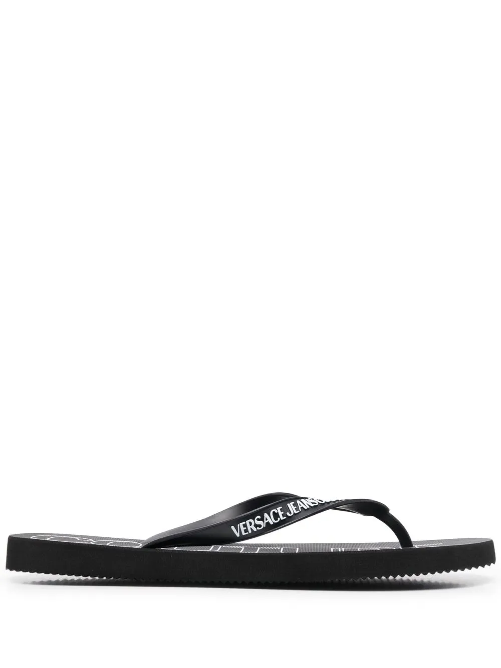 

Versace Jeans Couture Garland logo-print flip flops - Black