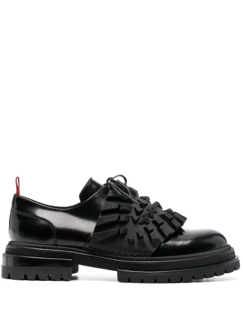 ridged-texture detail oxford shoes
