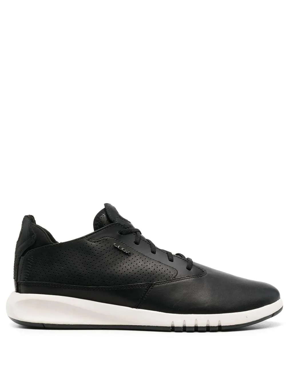 Geox logo-plaque low-top sneakers Black