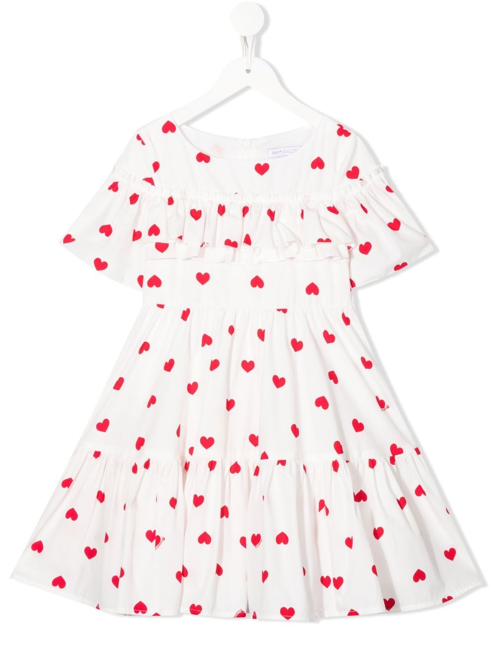 

Monnalisa vestido con corazones estampados - Blanco