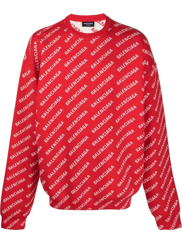 balenciaga logo print sweatshirt