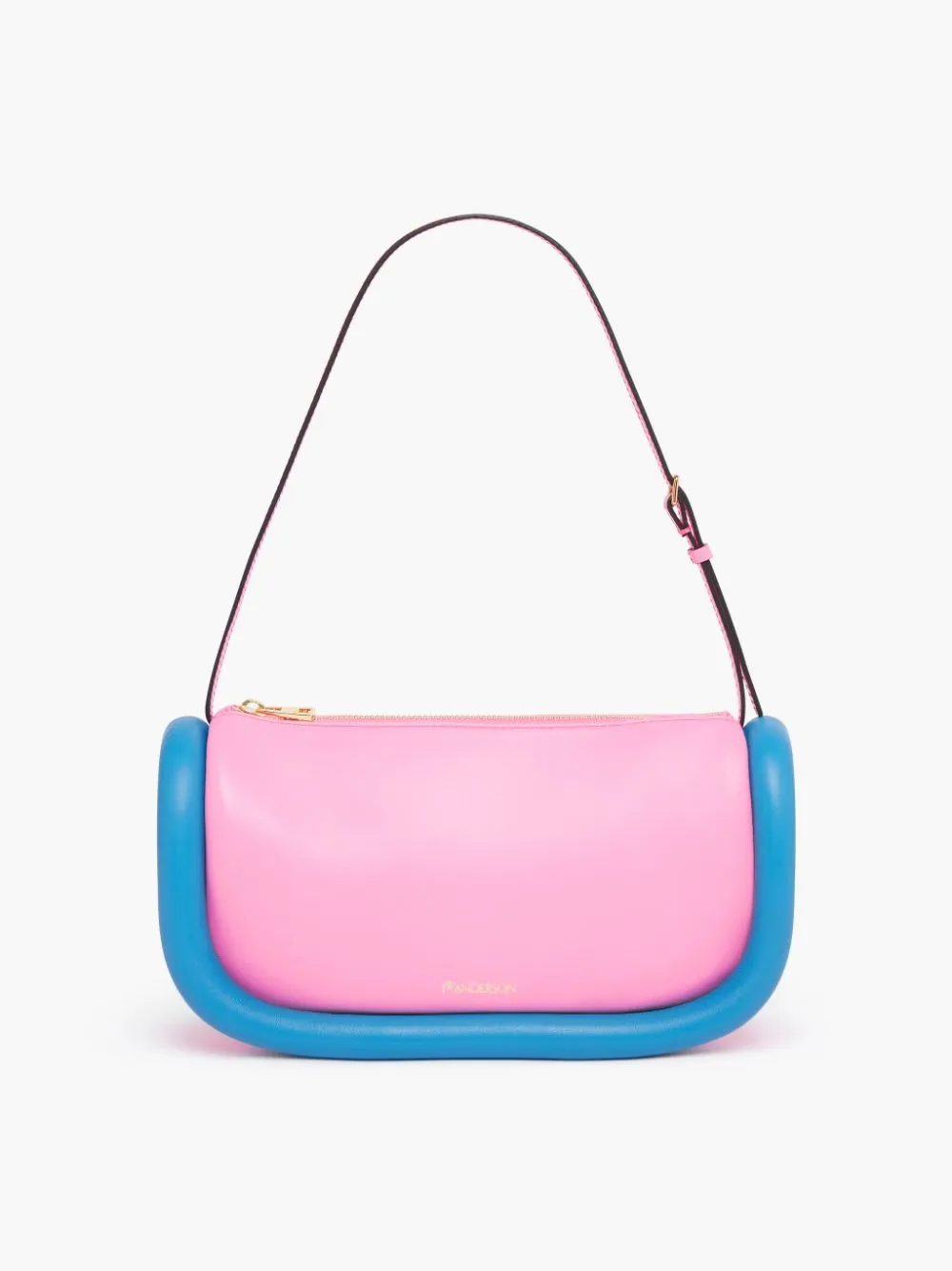 Jw Anderson The Bumper Zip Leather Shoulder Bag In Pink