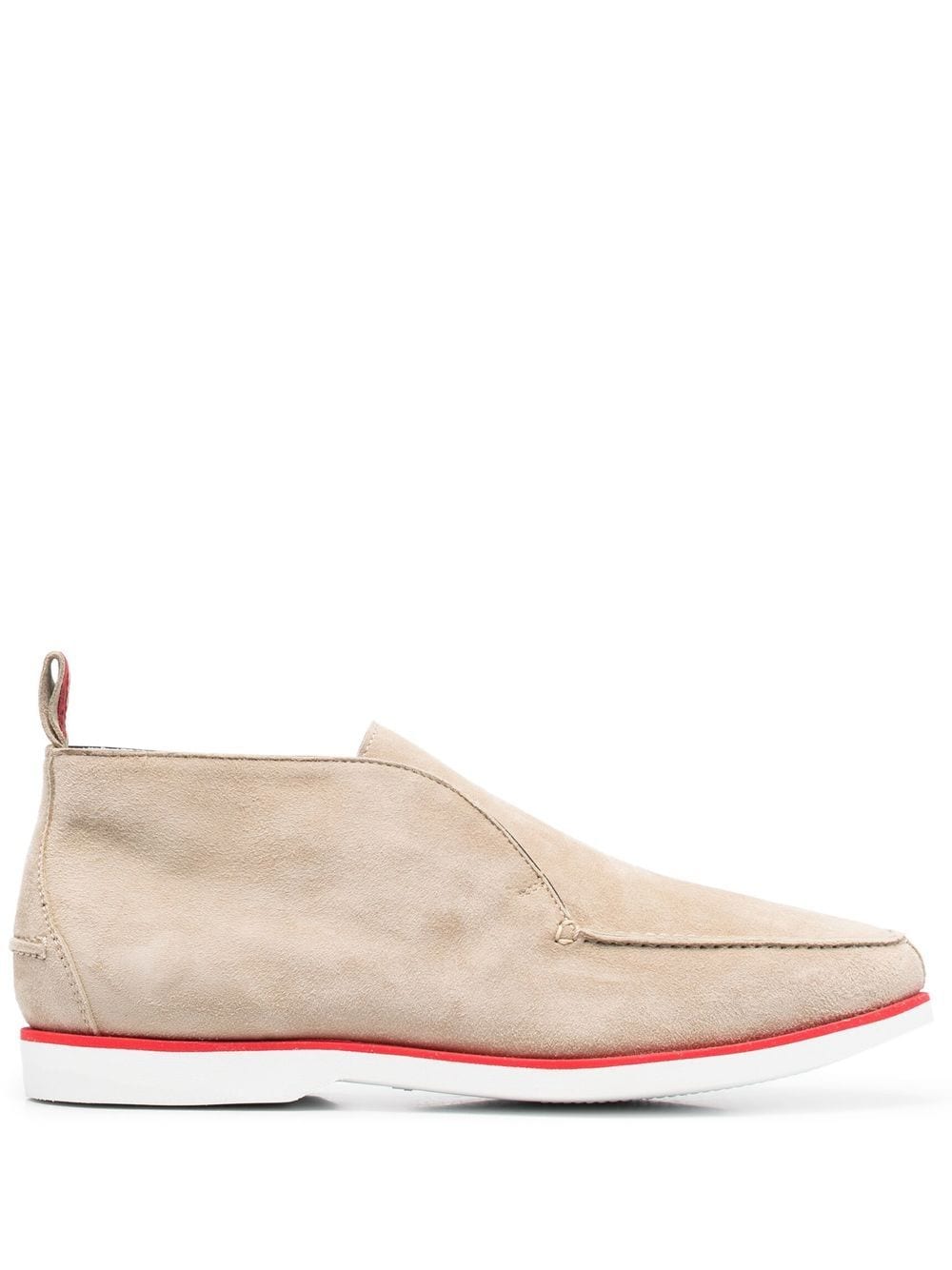 

Kiton almond-toe leather loafers - Neutrals