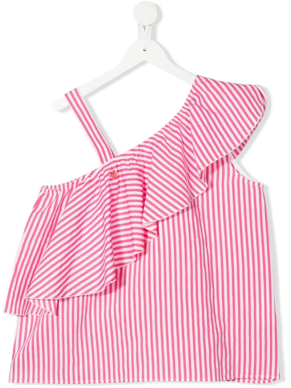 Monnalisa Teen Ruffled One-shoulder Top In White