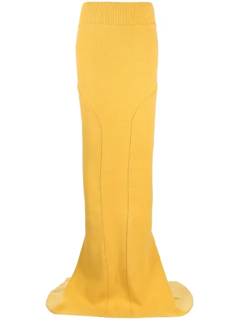 Rick Owens panelled knitted skirt