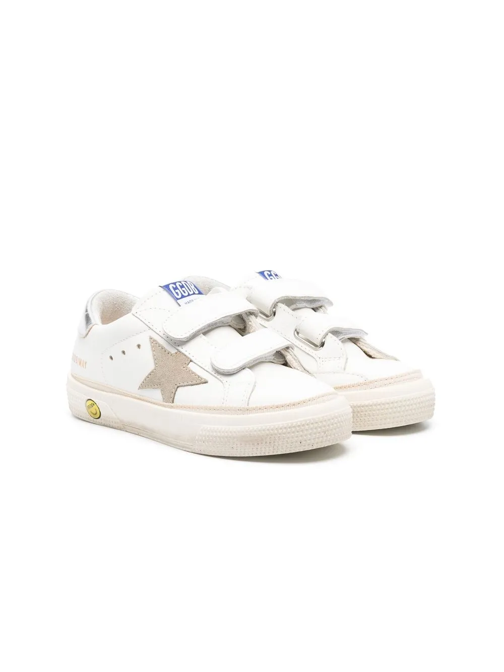 

Golden Goose Kids tenis con correa autoadherente - Blanco