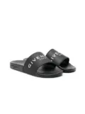 Givenchy Kids logo-print sliders - Black