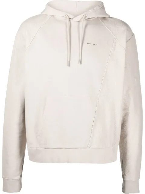 HELIOT EMIL panelled organic cotton hoodie