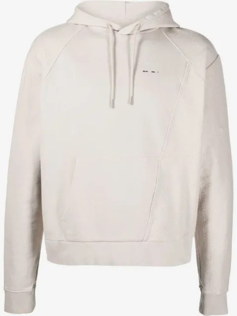 HELIOT EMIL panelled organic cotton hoodie