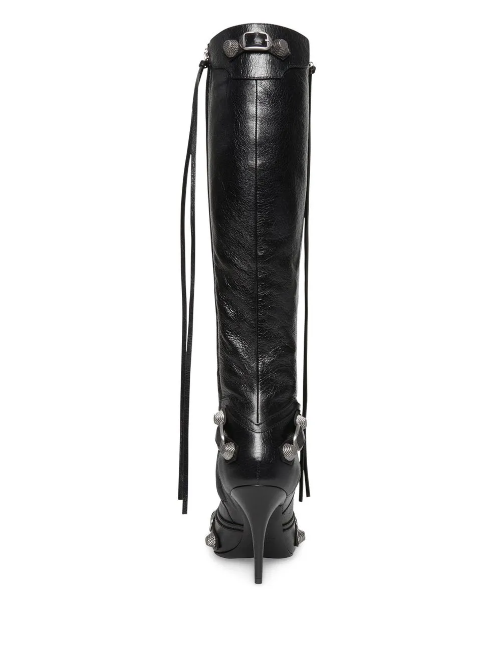 Shop Balenciaga Cagole 90mm Leather Boots In Black