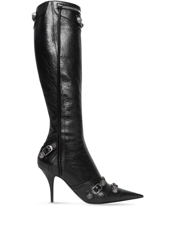 Fetish Leather Ankle Boots in Black  Balenciaga  Mytheresa