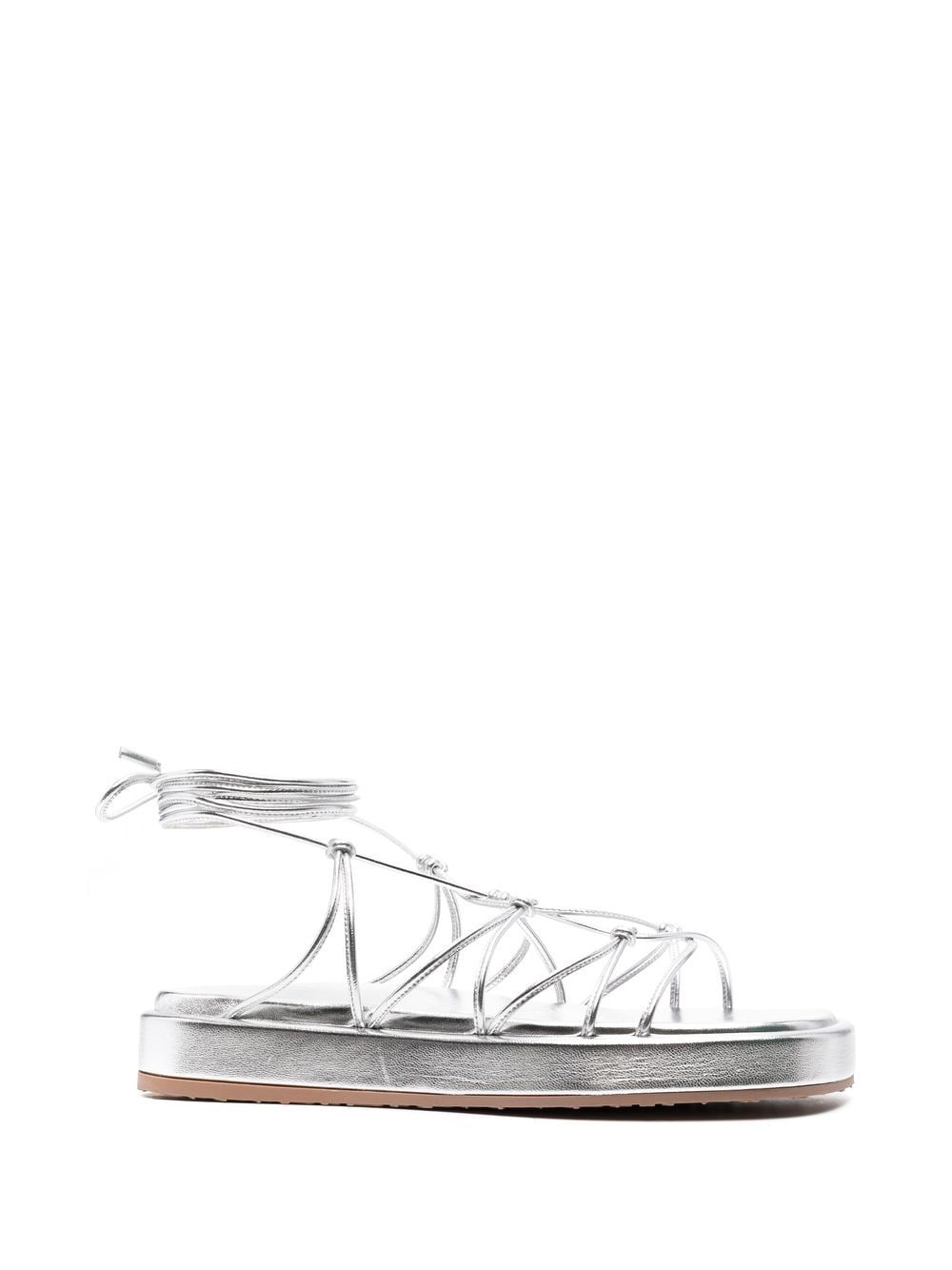 Image 2 of Gianvito Rossi metallic-effect open-toe sandals