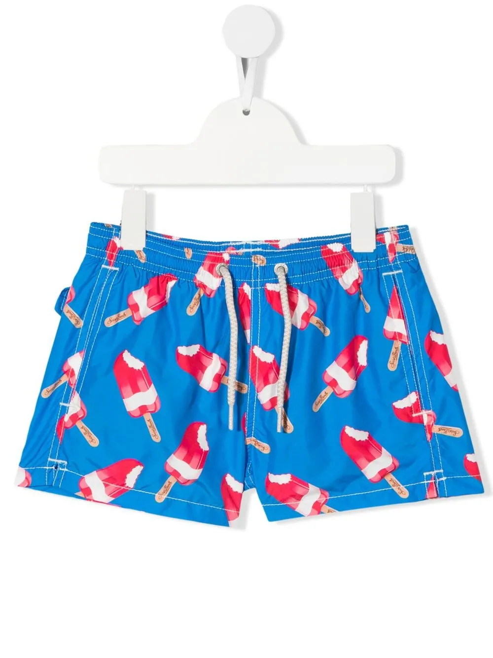 

MC2 Saint Barth Kids shorts de playa con estampado gráfico - Azul