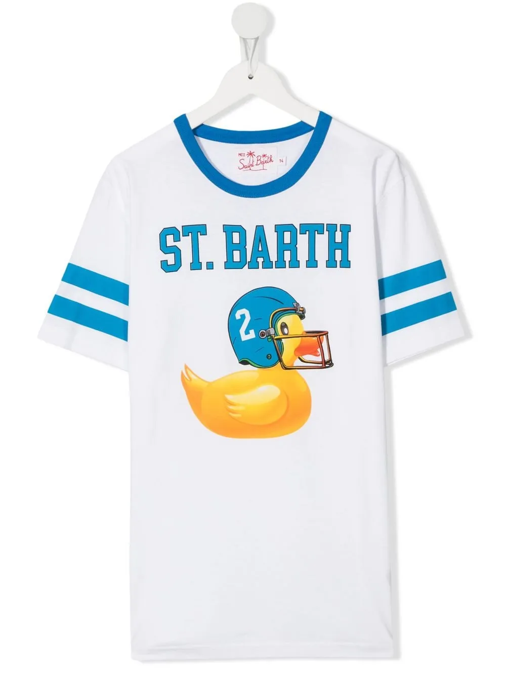 

MC2 Saint Barth Kids playera con logo y cuello redondo - Blanco