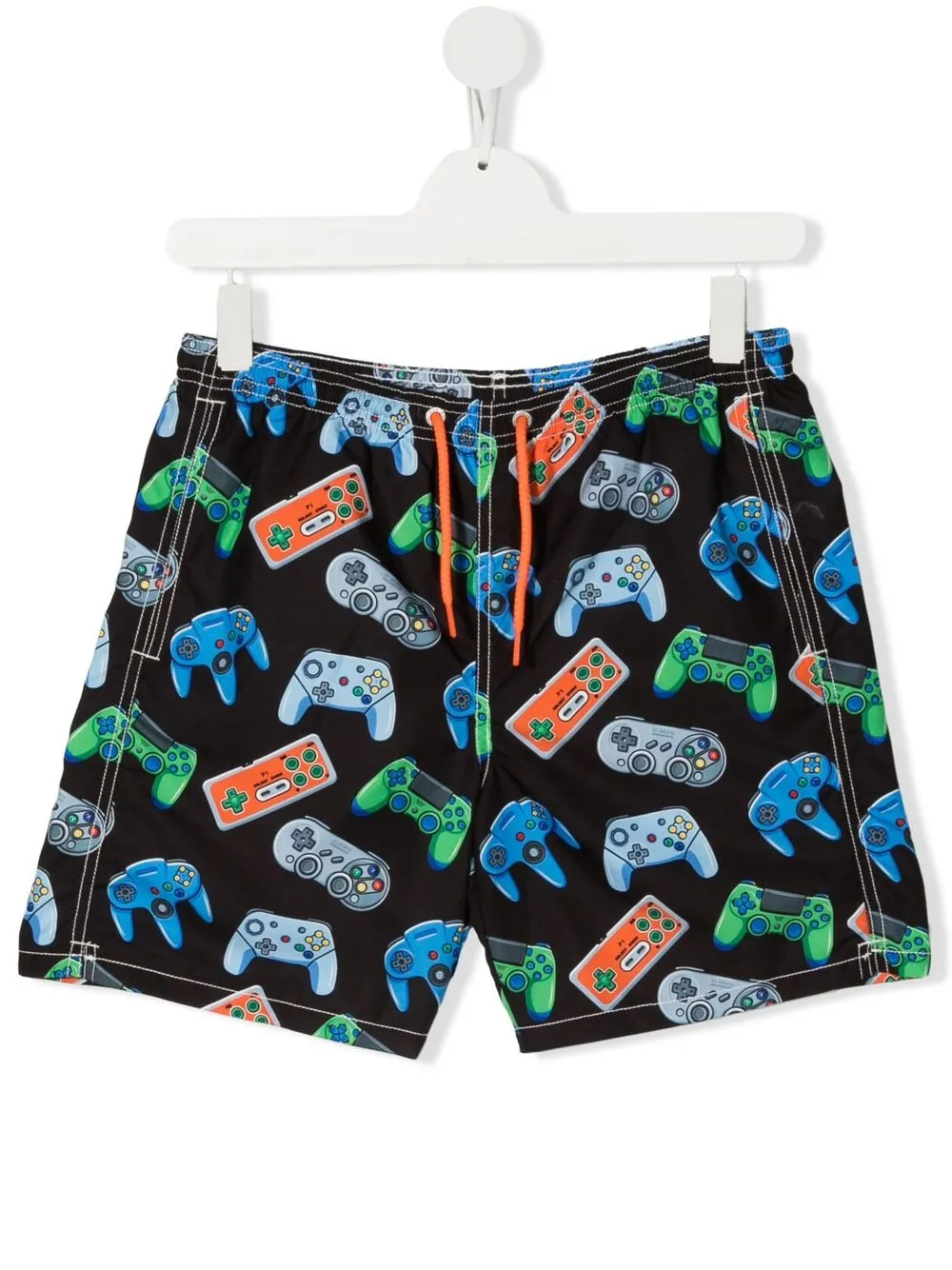 

MC2 Saint Barth Kids shorts de playa con estampado gráfico - Negro