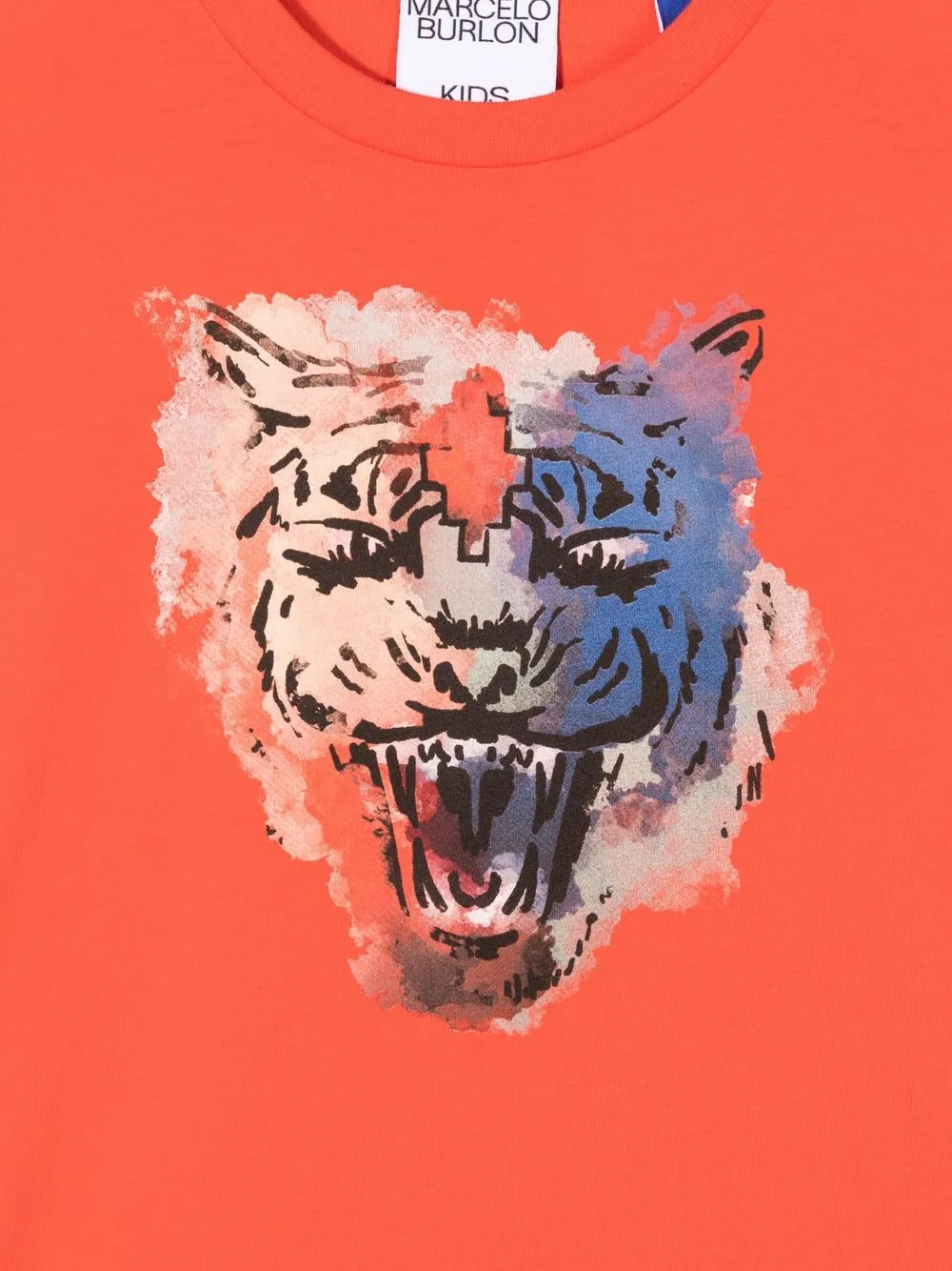 Marcelo Burlon County Of Milan Kids T-shirt met tijgerprint Rood
