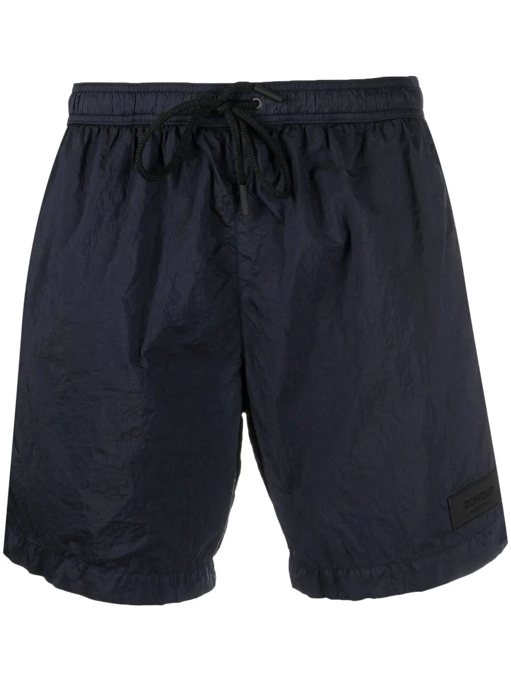 

DONDUP shorts de playa con cordones en la pretina y parche del logo - Azul